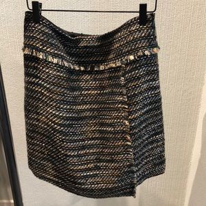 LOFT Fringe Tweed Skirt